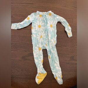 Posh peanut- Floral Baby Onesie with Zipper